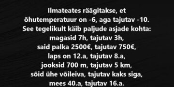 Kui numbrid räägivad üht, aga tegelikkus…..